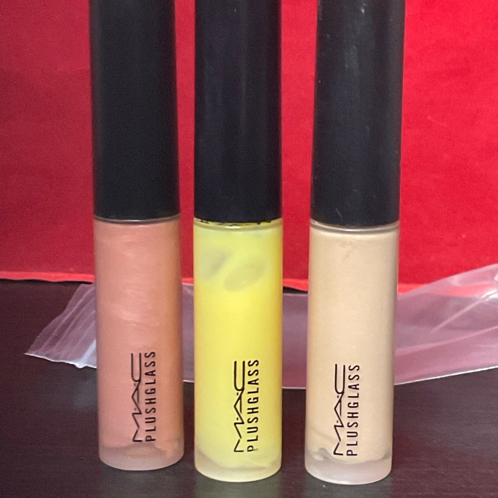 MAC Cosmetics Plushglass Lip Gloss Set of 3 New